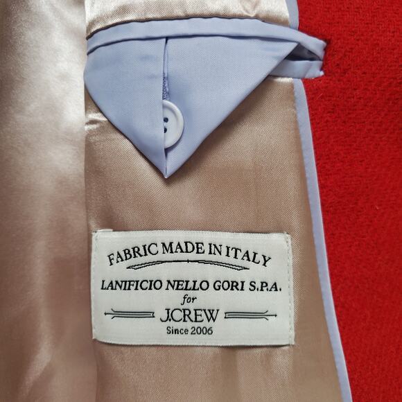J. Crew Wrap Trench Coat in Italian Double Faced Wool Blend Red CD101 Size Small - Picture 8 of 11